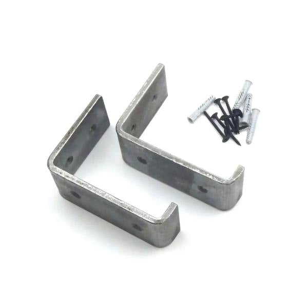 Pair of Industrial Scaffold Board Shelf Brackets Cast Iron U Shape