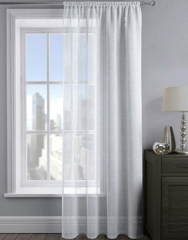 Velosso Alessandria Sparkle Slot Top Voile Panel - 137cm x 182cm