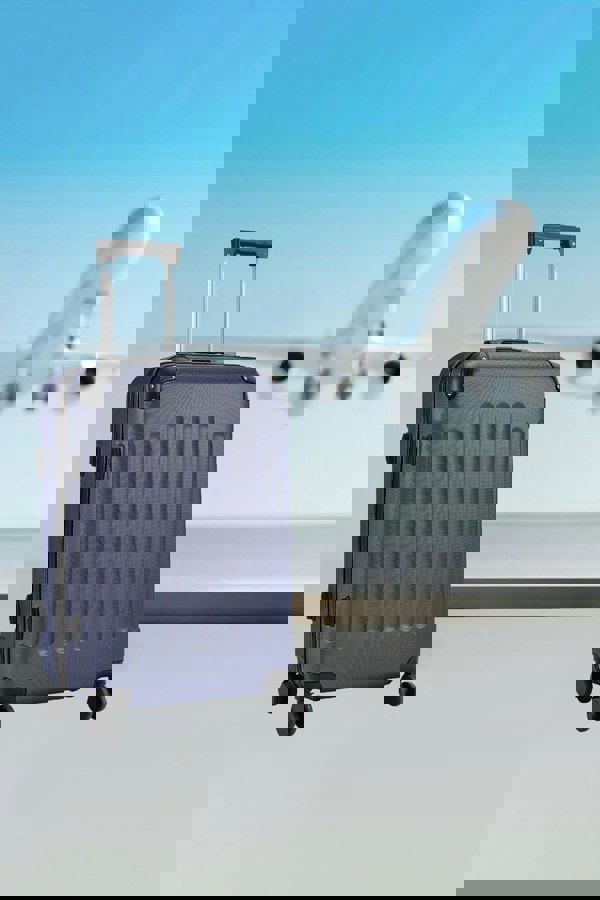 Living and Home Modern Hardside Carry On Luggage Spinner Suitcase with Combination Lock, 20" Blue