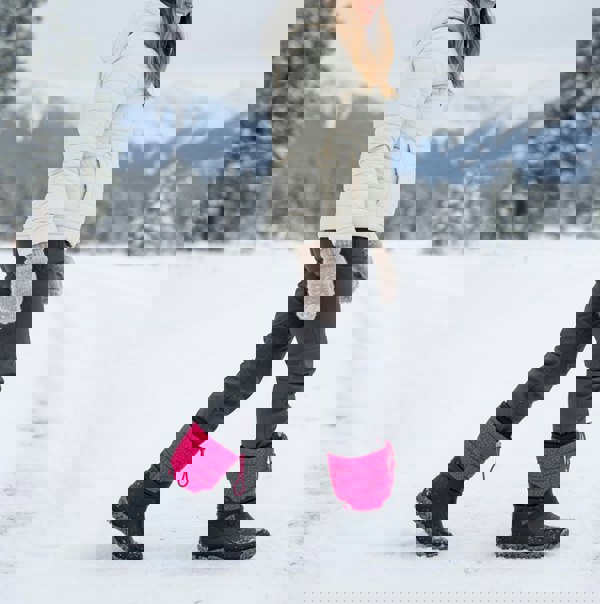 Mud Dogs NORDIC Womens Boots Black/Pink Leopard