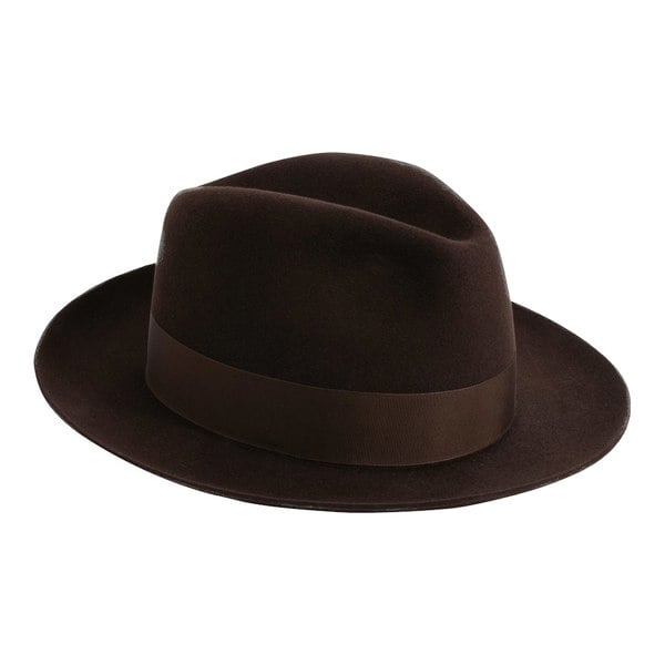 Gamble & Gunn 'Shirwell' Luxury Handmade Fur Felt Fedora - Brown