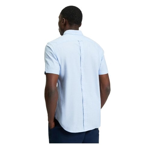 Ben Sherman Mens Signature Oxford Short-Sleeved Shirt - Sky