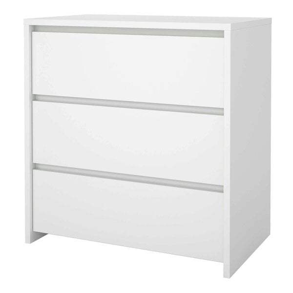 Wyld Haus Salzburg White Wooden Chest 3 Drawers