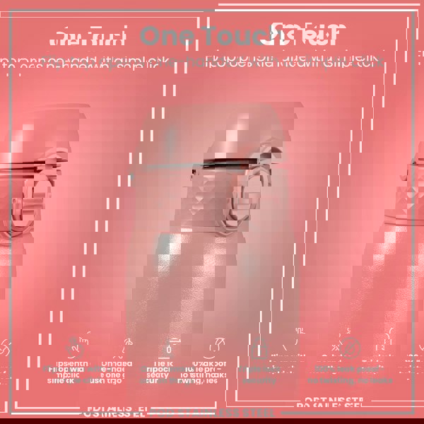 ION8 Leak Proof Kids Water Bottle, Stainless Steel, Ash Rose, 400ml (13oz)