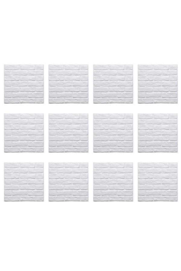 Living and Home 12 Pcs PVC 3D Wall panel Decorative Wallpaper