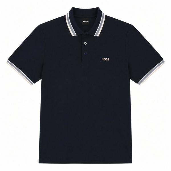 BOSS Paddy Piqué Polo Shirt Dark Navy Blue