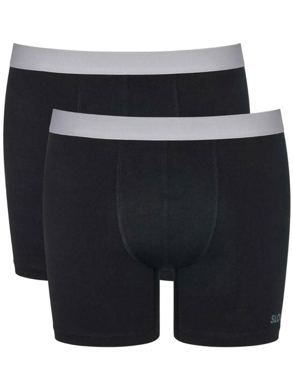 Sloggi Go ABC 2.0 2-Pack Short Boxer Trunks, Black