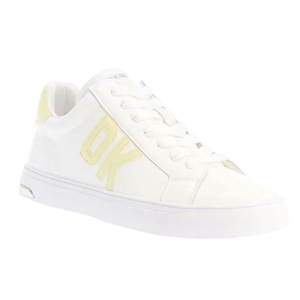 DKNY Womens/Ladies Abeni Leather Lace Up Trainers - White - 