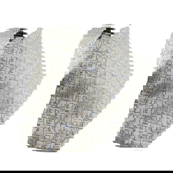 Dunhill Longtail Logo Silk Tie in Stone & Blue