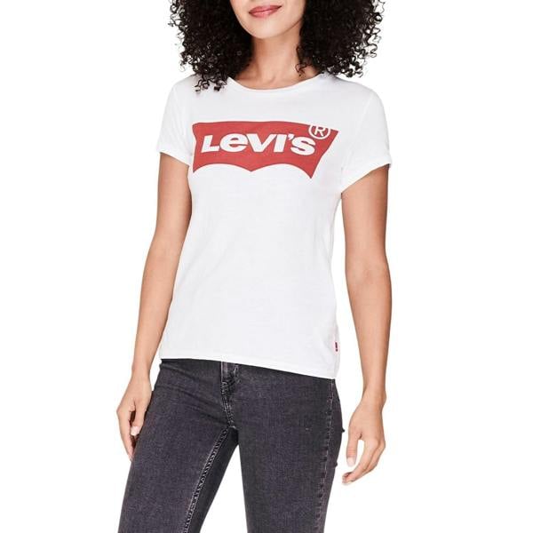 Levis Womens/Ladies Batwing Logo T-Shirt - White - 
