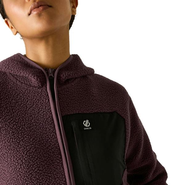 Dare 2B Womens/Ladies Firn Borg Hooded Fleece - Huckleberry - 