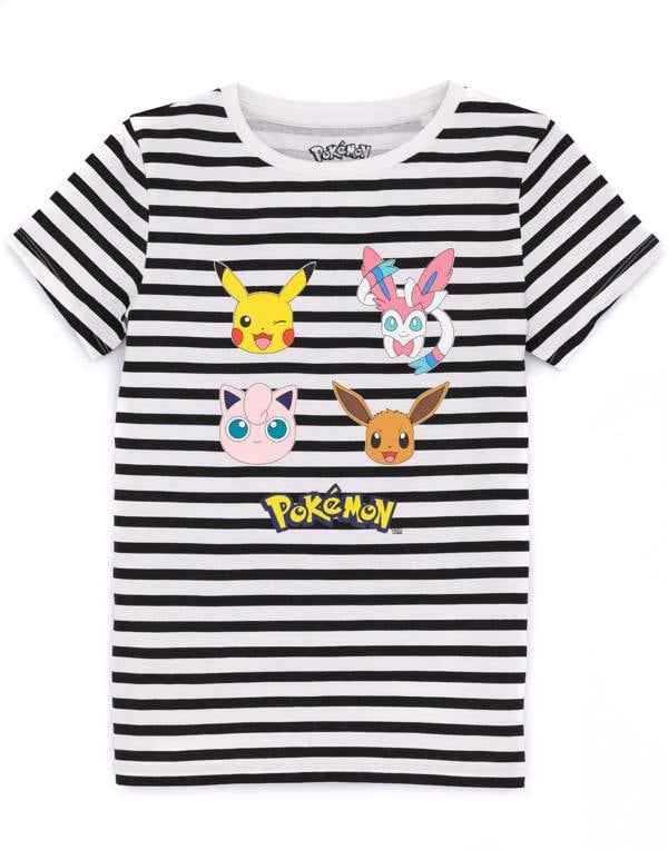 Pokemon Girls White Pikachu Short Sleeved T-Shirt