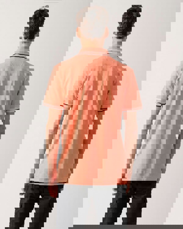 BOSS Green Paul Mens Short Sleeve Polo Shirt With Contrast Tipping - Pink 650