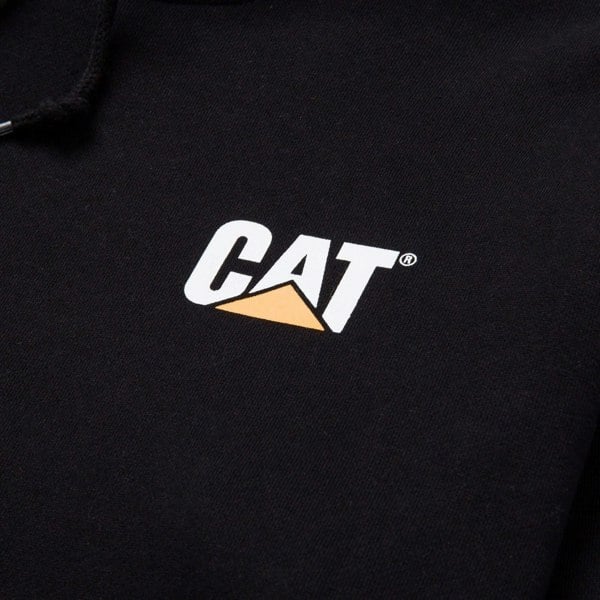 Caterpillar Trademark Banner Cotton Men's Black Hoodie