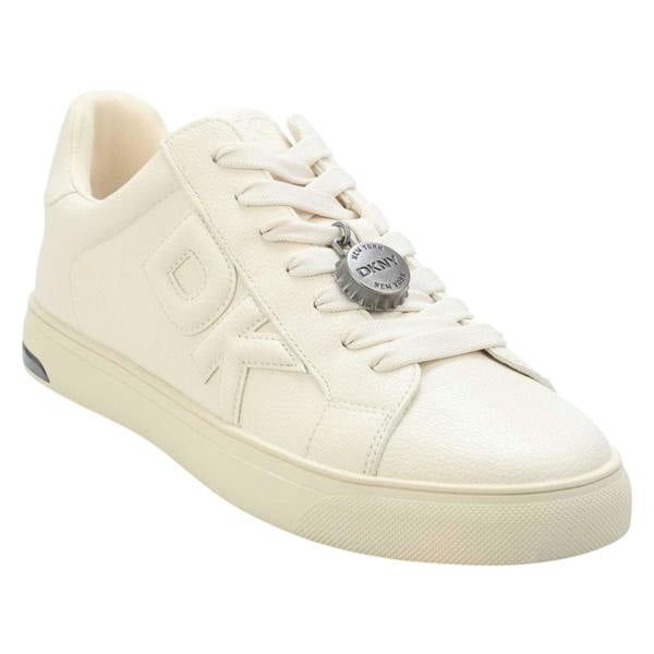 DKNY Womens/Ladies Aisling Leather Lace Up Trainers - Beige - 
