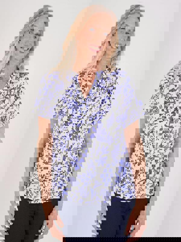 TIGI Delft Print Double Cotton Shirt