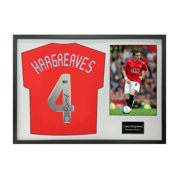 Owen Hargreaves Signed Manchester United Shirt Classic Frame (ACG Cert)