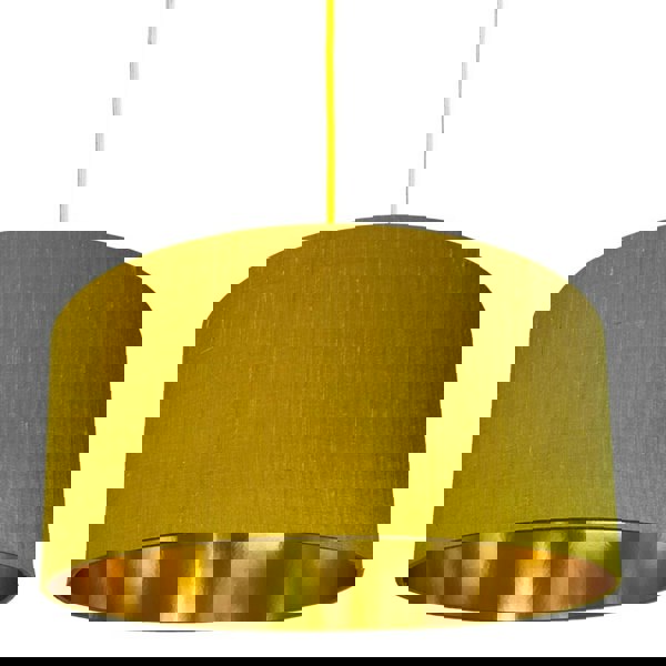 Antique Gold Silk Lampshade With Gold lining