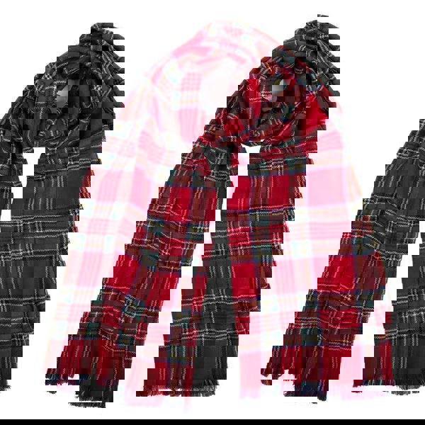 Stylish and Versatile Lightweight Reversible Tartan Merino Scarf