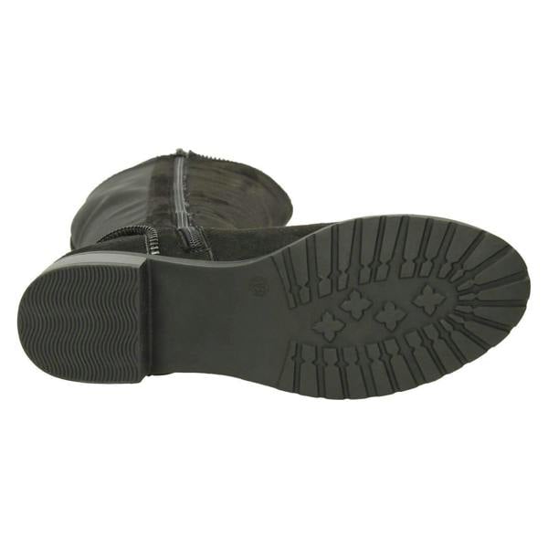 Spot On Ladies Spot On Mid Heel Calf Boots F50868