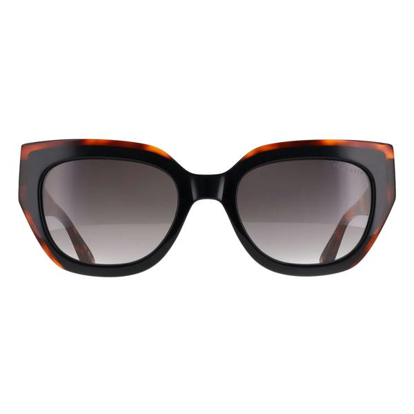 Ted Baker Sunglasses TB1757 Coral 001 Gloss Solid Black and Havana Grey Gradient