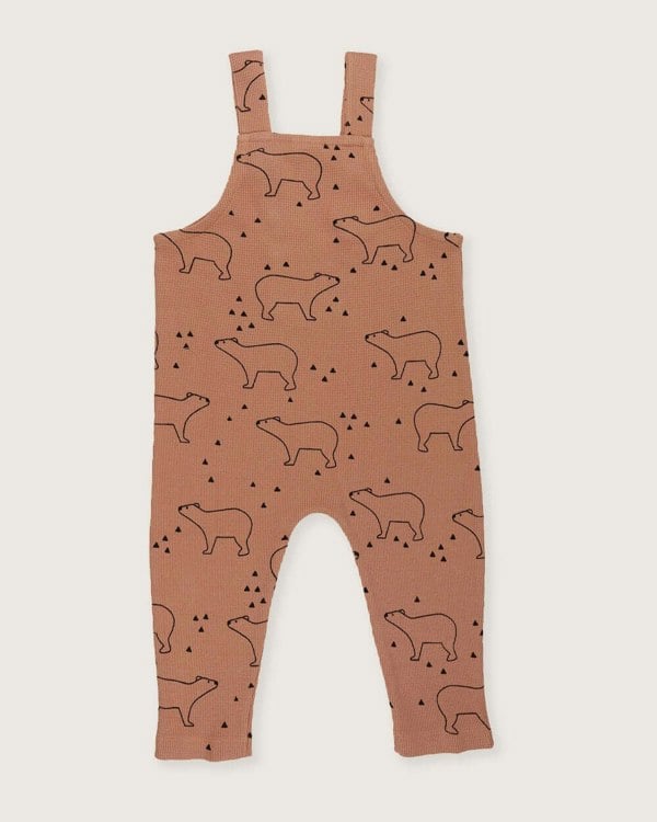 Orange Sketch Bear Print Dungarees - image 7