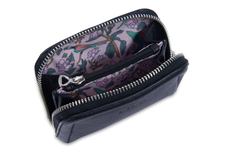 SADDLER "Annabelle" 2 Section RFID Real Leather Zip Top Coin Purse (Gift Boxed)