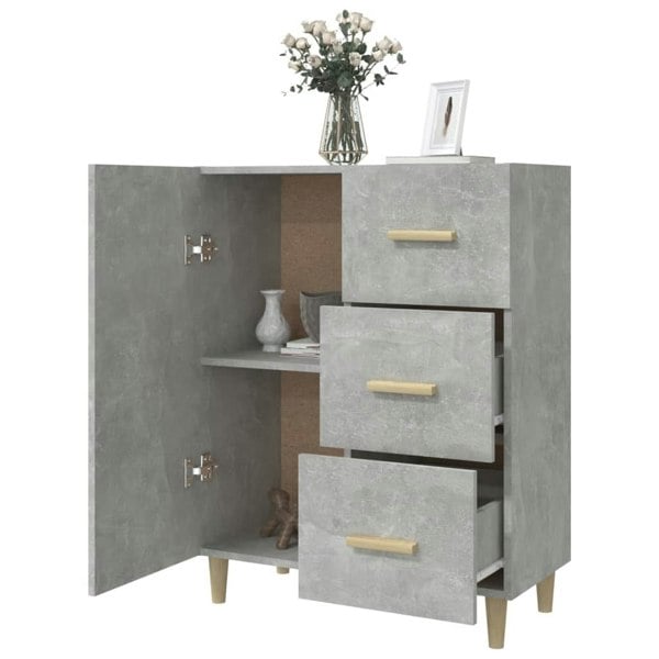 Berkfield Sideboard Concrete Grey 69.5x34x90 cm Engineered Wood