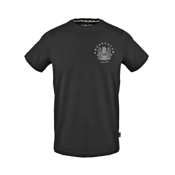 Aquascutum Unisex Adult London Crew Neck Regular T-Shirt - Black - 