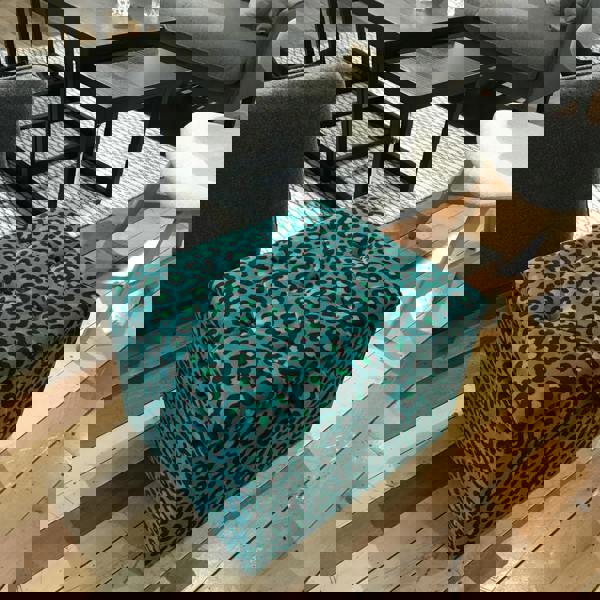 Square compact handmade floor ottoman bench UK
