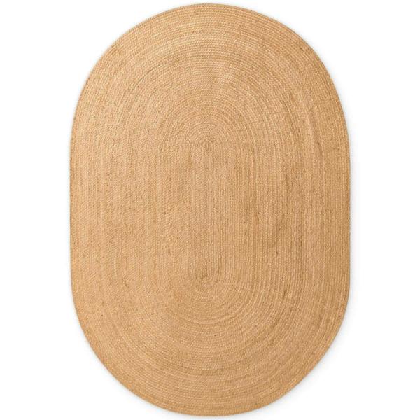Braided Jute Rug Oval Rangpur Natural Gold