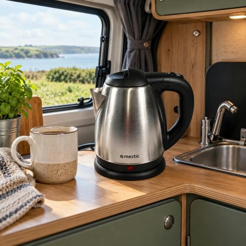 Mestic Kettle for Caravan Campervan Motorhome 1.5L 1000W Low Wattage Mestic UK Plug