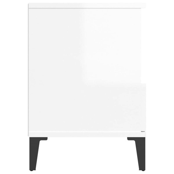 Berkfield Bedside Cabinets 2 pcs High Gloss White 40x35x50 cm