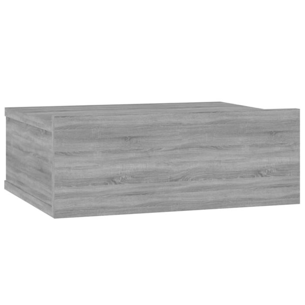 Berkfield Floating Nightstands 2pcs Grey Sonoma 40x30x15cm Engineered Wood