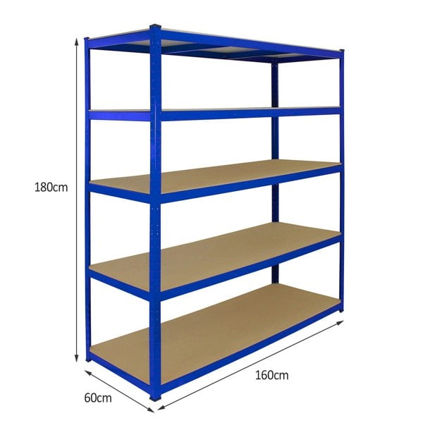 Monster Racking T-Rax Extra Wide Storage Shelves - Blue (160cm W, 60cm D)