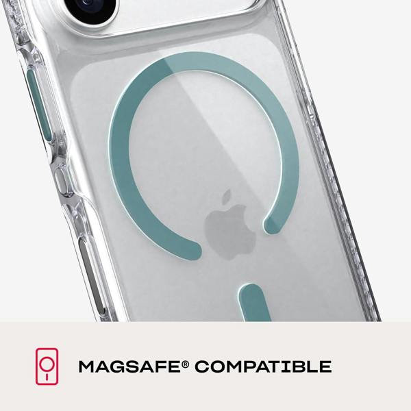 Tech21 Evo Crystal Case with MagSafe for iPhone 17/18 Pro 6.3" Clear Emerald Dust - T21-11645