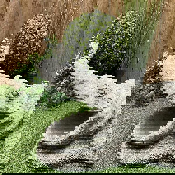 Stone Cast Open Mouthed Crocodile Ornament