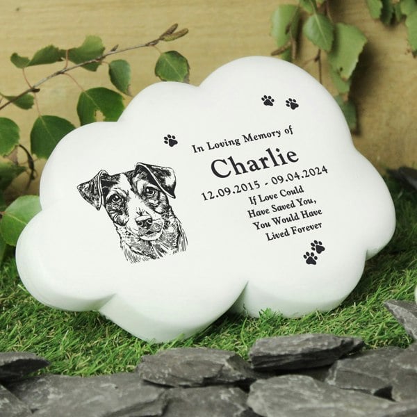 Personalised Memento Company Personalised Dog Breed Garden Memorial Cloud