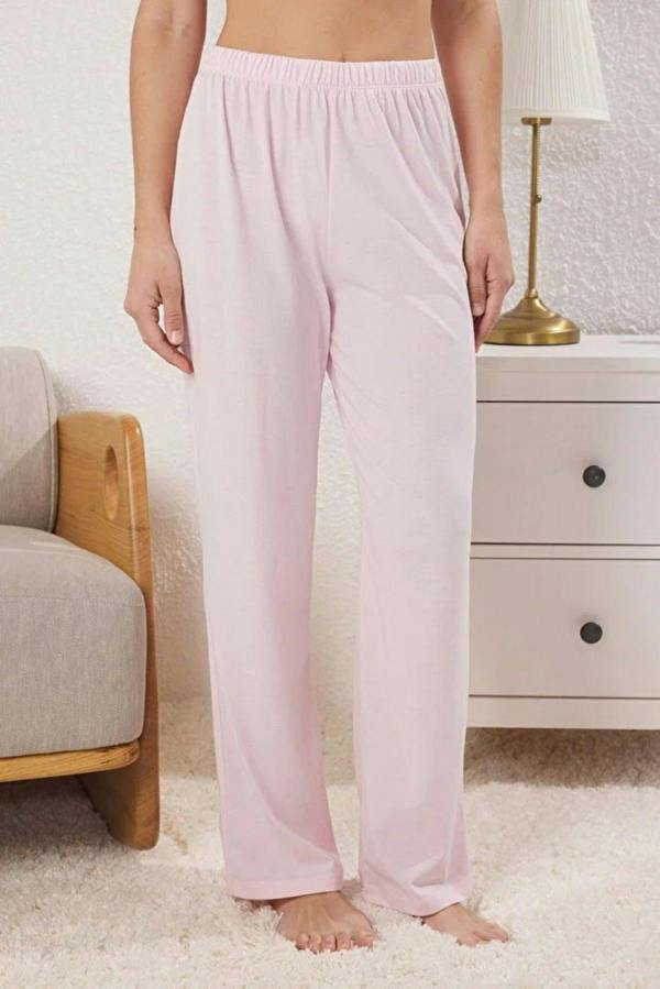 WOVCOR 2-Piece Knit Pajama Set with Piping and Pocket Detail