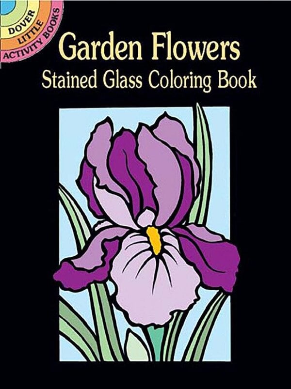 Mini Garden Flowers Stained Glass Coloring Book - Marty Noble - Little Activity Books
