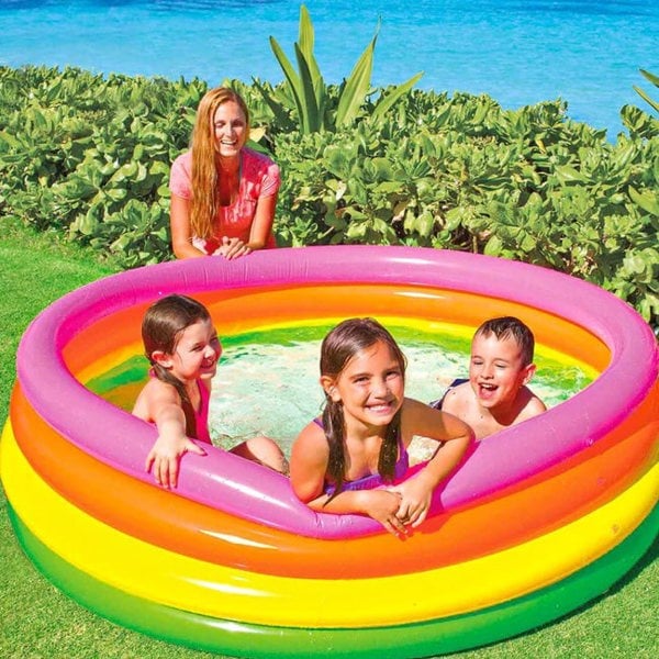 Intex Sunset Glow 4-Ring Inflatable Pool –  Swimming Pool Inflatable 168 X 46 Cm