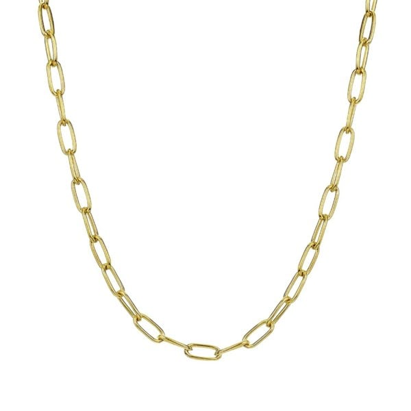 18ct Gold Plated Dainty Paperclip Chain Necklace