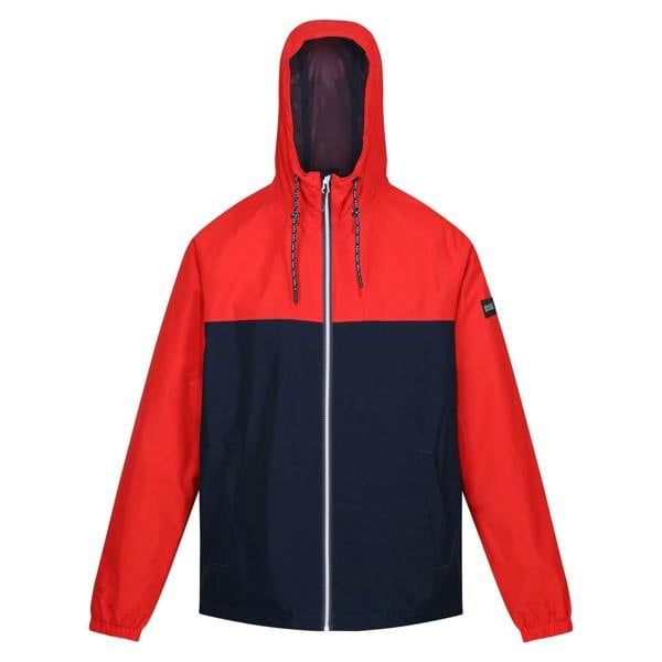 Regatta Mens Belcastel Waterproof Jacket - Navy/High Risk Red - 