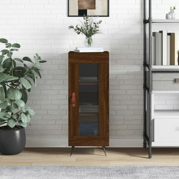 Berkfield Sideboard Brown Oak 34.5x34x90 cm Engineered Wood