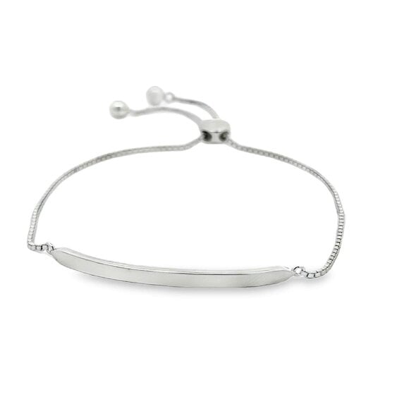 Reeves & Reeves Silver Bar Slider Bracelet
