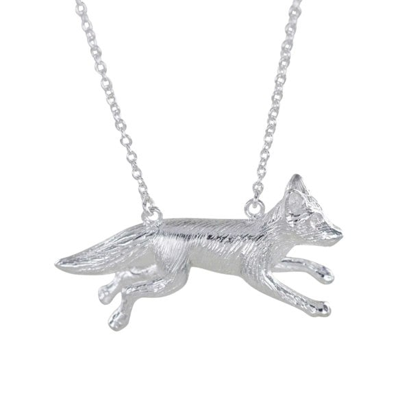 Running Fox Sterling Silver Necklace - Reeves & Reeves