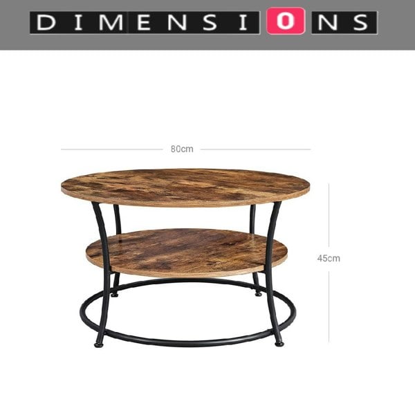 Modcraft Round Coffee Table with 2 Tiers