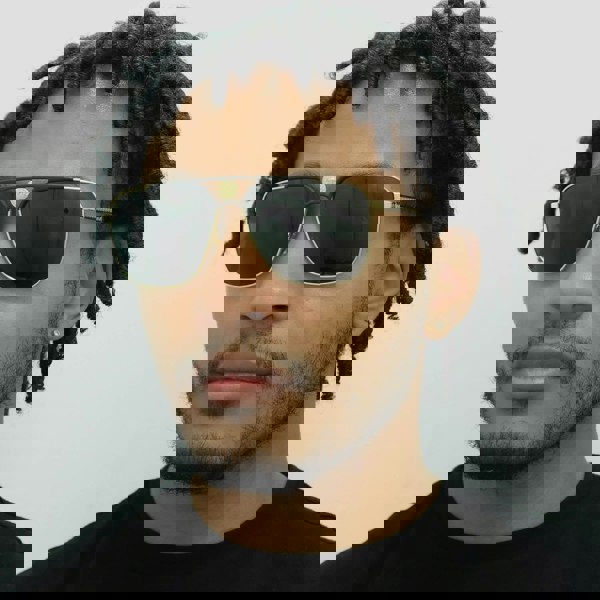 Versace Sunglasses VE2238 143687 Gold and Matte Black Dark Grey