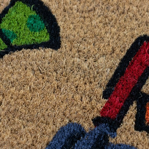 JVL Eco-Friendly Latex Backed Coir Entrance Doormat, 45x75cm - Gardener