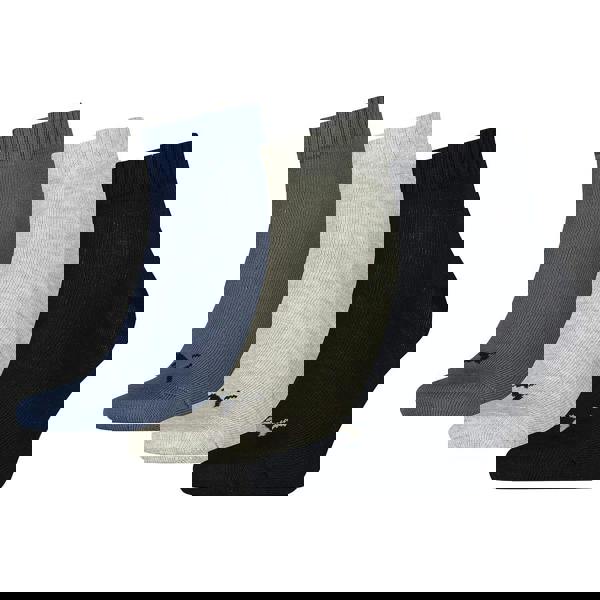 Puma Unisex Adult Quarter Training Ankle Socks (Pack of 3) - Navy/Black/Light Grey